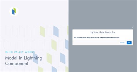 Salesforce lightning modal popup.  Use the required lightning-modal-body component to provi...