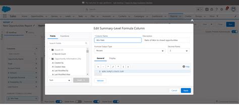 Salesforce summary level formula.  Your boss asked if you can create a report that show...