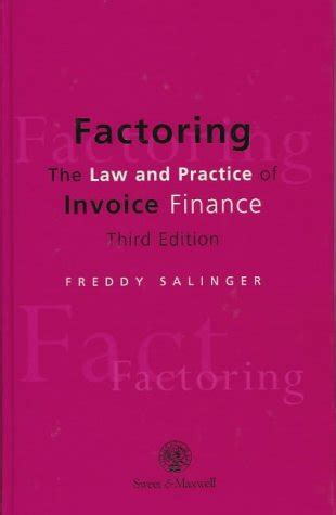 Salinger on factoring the law and practice of invoice finance. - Manual de rainbow loom en espaol.