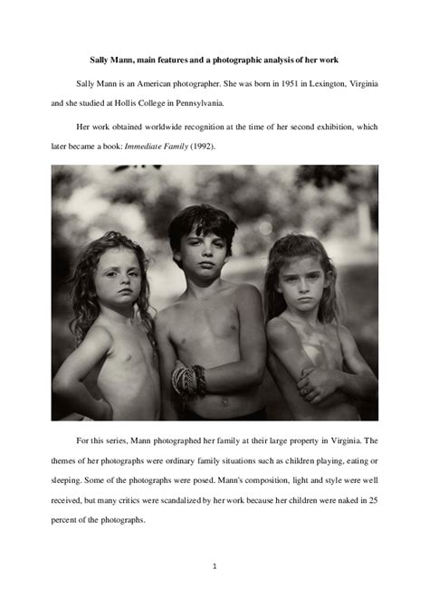 Sally mann analysis