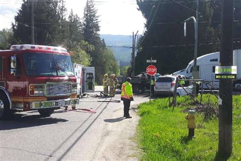 Salmon arm crash.  Three vehicles were There was a fatal collision on th...
