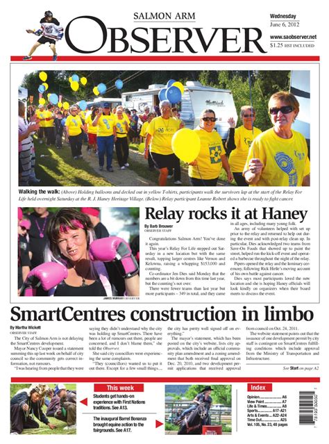 Salmon arm observer advertising. .  ...