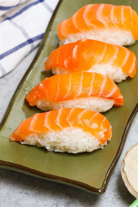 Salmon sushi. Apr 7, 2022. Seared Salmon Sushi (Aburi) Prep Time: 5 mins. Cook Time: 5 mins. Make one of my favorite sushi dishes at home for a quick and easy meal paired with sushi … 