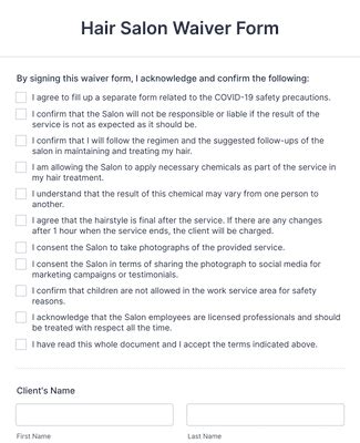 Salon Waiver Form Simplify your process with WaiverSign