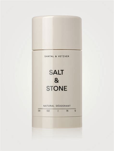 Salt and stone deodorant. A natural deodorant made without aluminum or alcohol that claims to reduce sweat and odor. The formula contains seaweed extract, hyaluronic acid, probiotics, and … 
