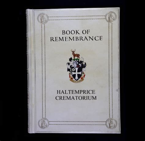Saltwell crematorium remembrance book.  A Book of Remembrance provides a last...