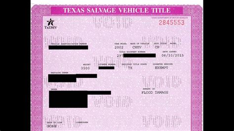 Sep 23, 2022 · A salvaged vehicle must be reconditioned to meet Texas Department of Public Safety standards, and its title must be reissued as “Rebuilt Salvage — Damaged” …. 