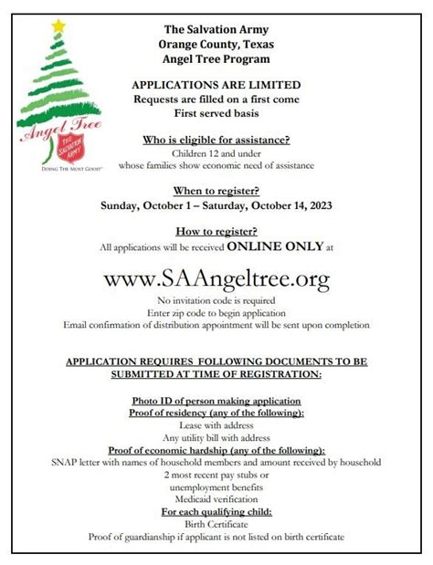Salvation army angel tree program application 2020 texas.  Join our fi...