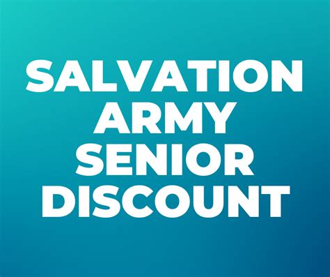 Salvation army senior discount days. Things To Know About Salvation army senior discount days. 