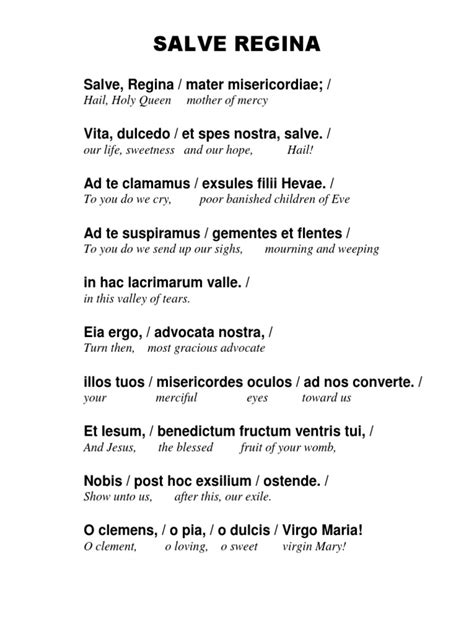 Salve regina lyrics. Medieval Chant of the Templars. Era of the Crusades.Title: "Antiphona: Salve Regina".This is part of the chant (first 10 minutes out of approximately 15).Per... 
