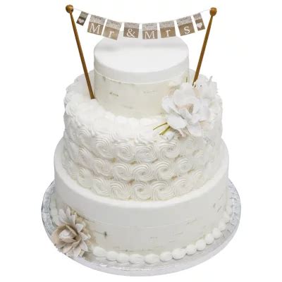 ☐3 tier cake (serves 66) 5" 8" 10" icing col