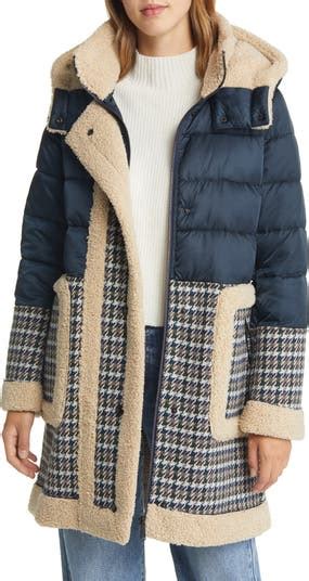 Sam edelman mixed media puffer coat. Shop raymck25's closet or find the perfect look from millions of stylists. Fast shipping and buyer protection. beautiful navy puffer jacket with herringbone detail. made from cozy materials. worn 2 times. size large. 