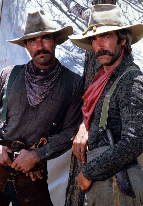 Sam elliott and tom selleck movie. Death Bait: Directed by Robert Butler. With James Stacy, Wayne Maunder, Andrew Duggan, Elizabeth Baur. A man with a vicious dog and a grudge against Jelly terrorizes Murdoch, Teresa and Jelly at Lancer while Scott and Johnny are away on a cattle drive. 