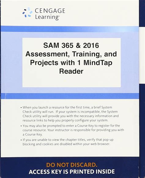 Full Download Sam 365  2016 Assessments Trainings And Projects Printed Access Card With Access To 1 Mindtap Reader For 6 Months By Sam