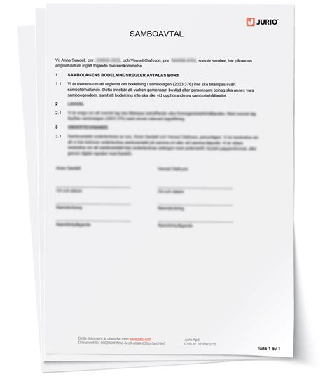 Samboavtal &ndash; Skriv ett korrekt samboavtal snabbt och enkelt