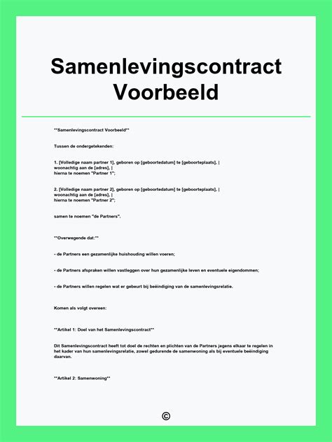 Samenlevingscontract