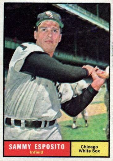 1959 Topps # 438 Sammy Esposito Chicago White Sox (Baseball Card) EX/MT White Sox. Dean's Cards was founded in 2001 by Dean Hanley, a fellow card collector, and has become the leading online seller of vintage sports cards and non-sports cards. Our inventory has grown to more than a million vintage cards and we have a staff of 14 employees and a .... 