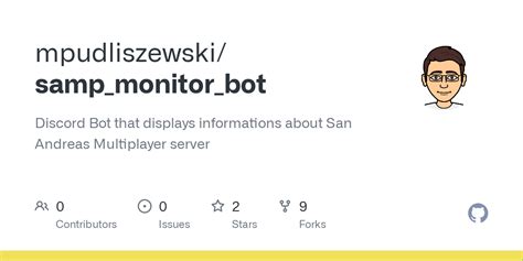 Samp monitor bot.  It displays real time information, including the server's name, I...