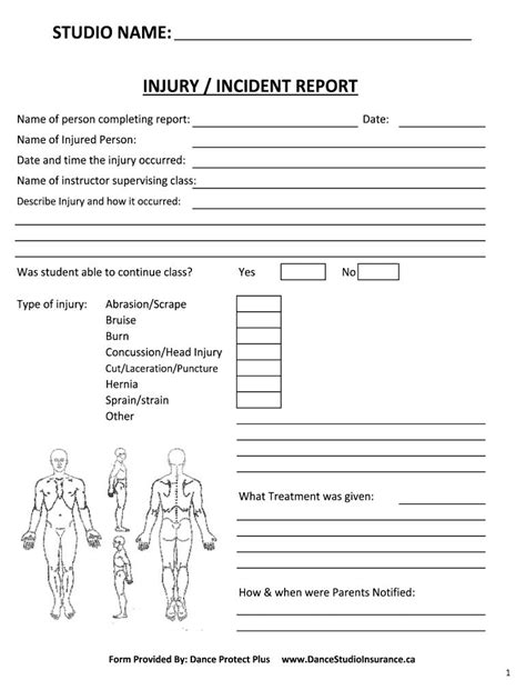 Sample Accident/Incident Report Form Download Printable PDF