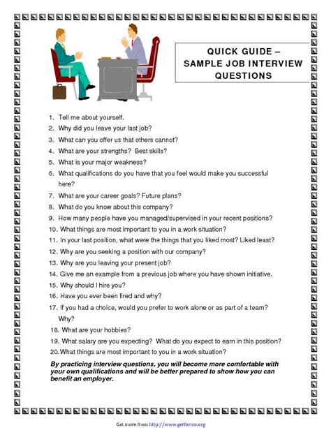 Sample Answers To Interview Questions Pdf