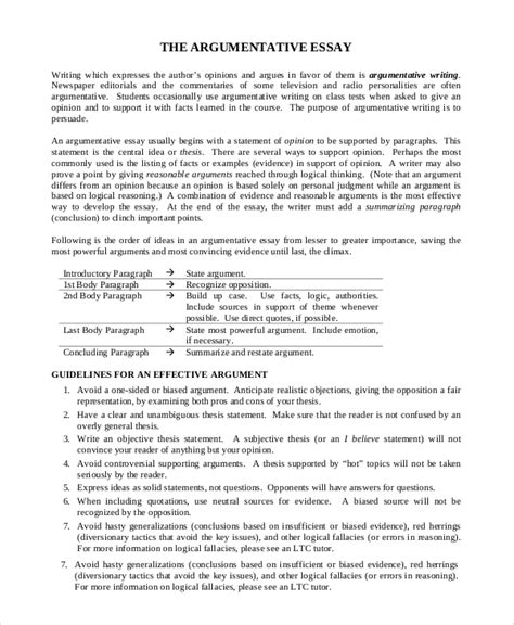 Sample Argumentative Essays Pdf EXAMPLEPAPERS