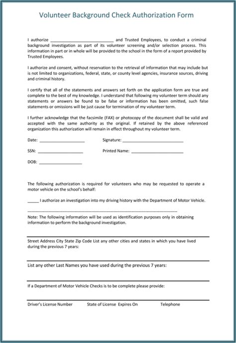 Sample Background Check Authorization Form amulette