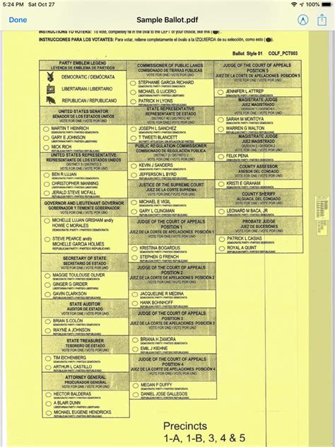 Sample Ballots - Sandoval County