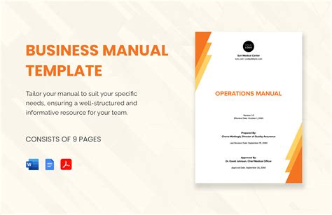 Sample Business Manual Template 6+ Free Documents in PDF