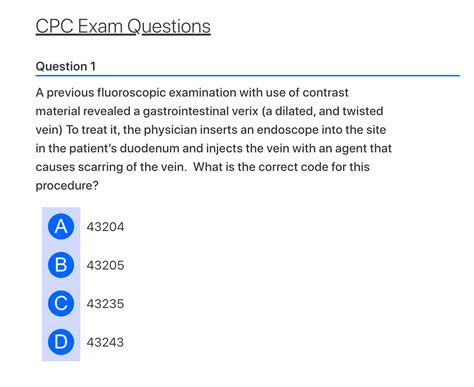 Sample CPC Exam