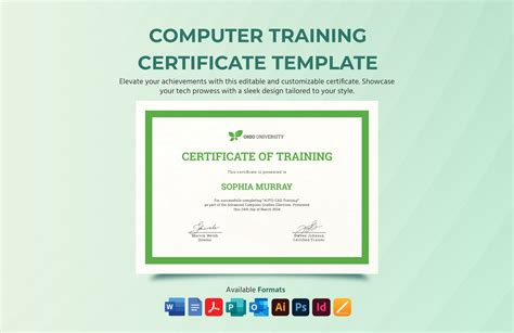 Sample Certificate For Computer Training