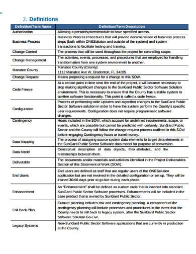 Sample Consulting Statement Of Work Template Addictionary