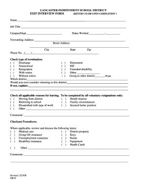Sample Exit Interview Form With Answers Classles Democracy