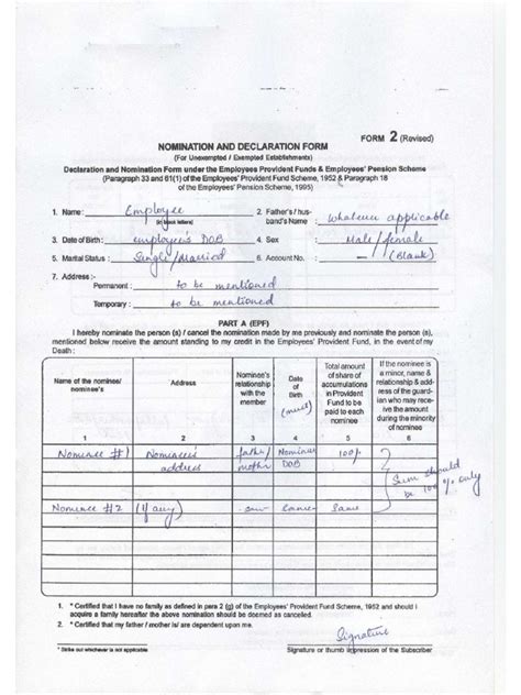 Sample Form 2 PDF