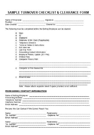 Sample Format Of Motorcycle Turnover