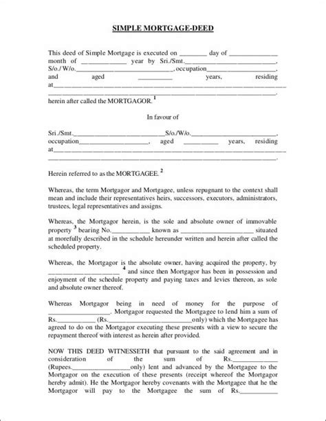 Sample Format of Mortgage Deed Enterslice-ITeS