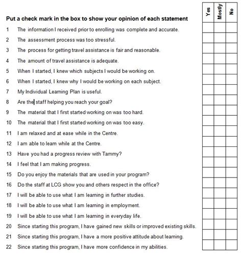 Sample Forms Literacy Basics