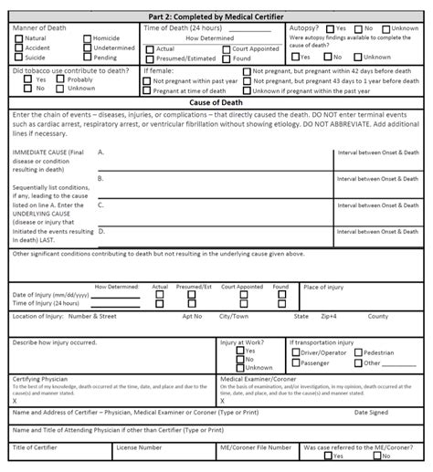 Sample Forms Washington Funeral Resources & Education
