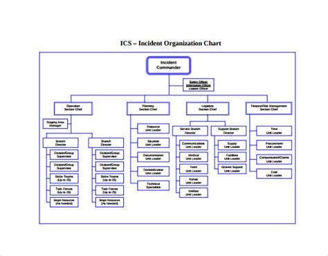 Sample ICS Organizational Chart 8+ Documents in PDF