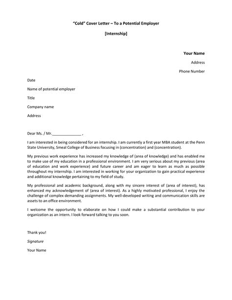 Sample Intern Letter Database Letter Template Collection
