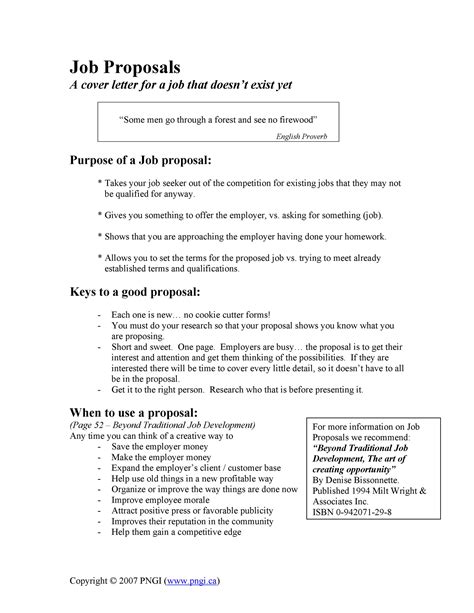Sample Job Proposal Template Inspirational Job Proposal Example