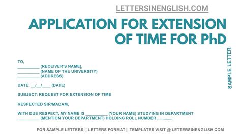 Sample Letter Extension Of Time For Dissertation