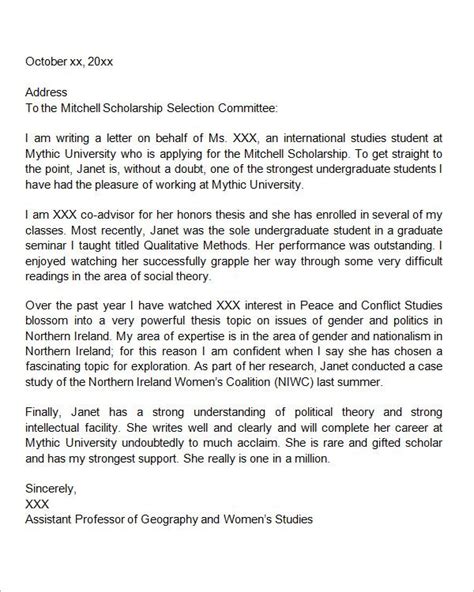 Sample Letter of for Scholarship 29+ Examples in Word