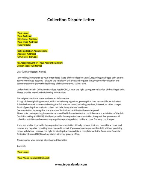 Sample Letter to Collection Agency to Remove From Credit Report