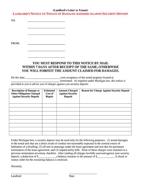 Sample Letter to Tenant for Damages airSlate SignNow