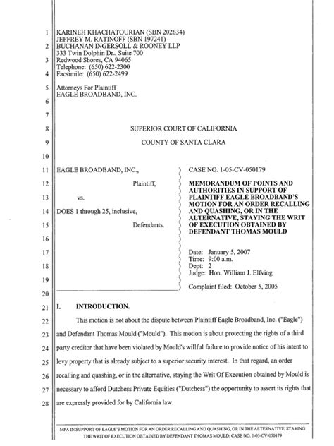 Sample Motion to Recall and Quash Writ
