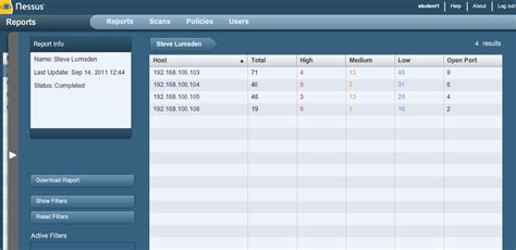 Sample Nessus Report Scan Result from UMUC Virtual Lab. Download Scientific Diagram