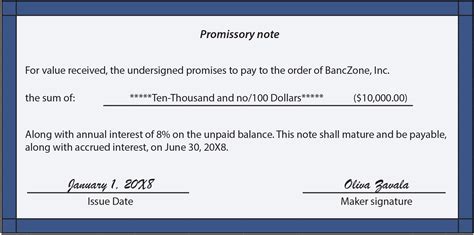 Sample Note Payable On Demand Classles Democracy