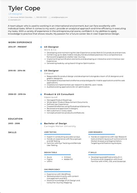 Sample Of Cv For Job Application In Canada Cv Resume Templates Examples Doc Word Download