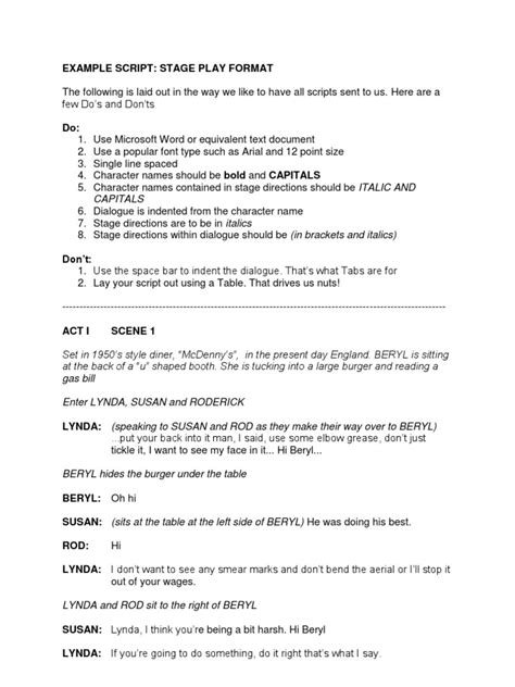 Sample Play Script