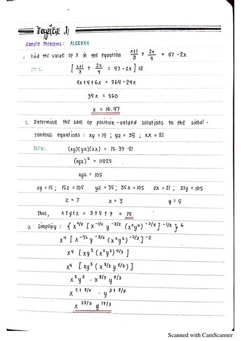 Sample Problems In Algebra With Solutions
